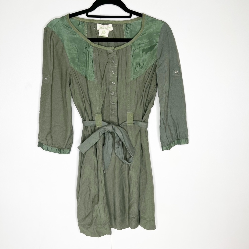 Staring‎ at Stars Green Belted Dress